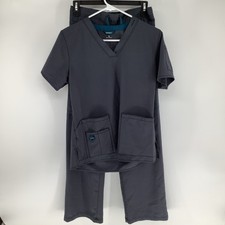 Carhartt Force Mens Scrub Set Small Charcoal Grey V-Neck Top Cargo Pants C52110