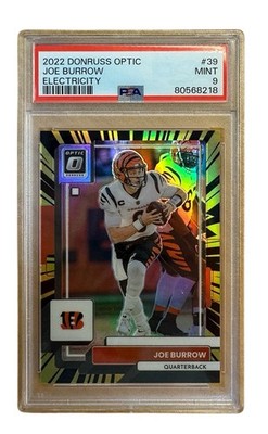 2022 Optic Joe Burrow Electricity 09/65 SSP #39 PSA 9 JERSEY MATCH eBay 1/1
