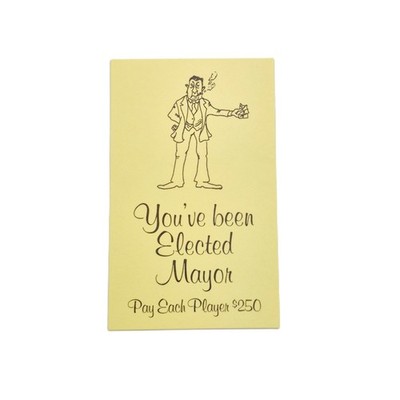 San Francisco Opoly Board Game Replacement City Card -You've Been Elected Mayor
