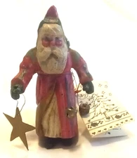 House Of Hatten Denise Calla Santa Ornament 1980's Enchanted Forest