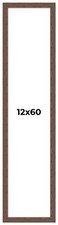 12x60 Frame Brown Barnwood Picture Frame Photo Frame UV Acrylic, Acid Free