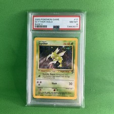 2000 Pokémon Base Set 2 SCYTHER HOLO CARD # 17 PSA - 8 on eBay