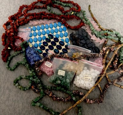Large Assortment Of Stones And Beads Lot 502