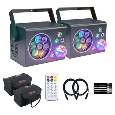 BEAM-BOX 40W RGBY LED DMX Motion Light Box Strobe DJ Stage Party Fixture Pair