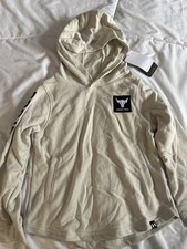 Under Armour Boys' Project Rock Terry Hoodie Size Youth Large Beige 1373613 ZZ