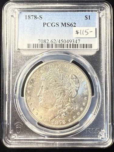 1878 S Morgan Silver Dollar PCGS MS-62