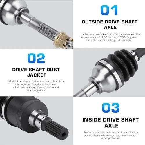 Front Left and Right CV Axles Shaft for Kubota Rtv900 4X4 Worksite 2004-2011, - Picture 5 of 6