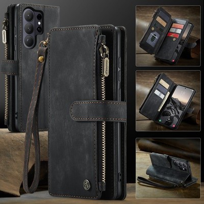 CaseMe For iPhone 17 Pro Max 15 16 / S26 Ultra S25 S24 Leather Case Wallet Cover