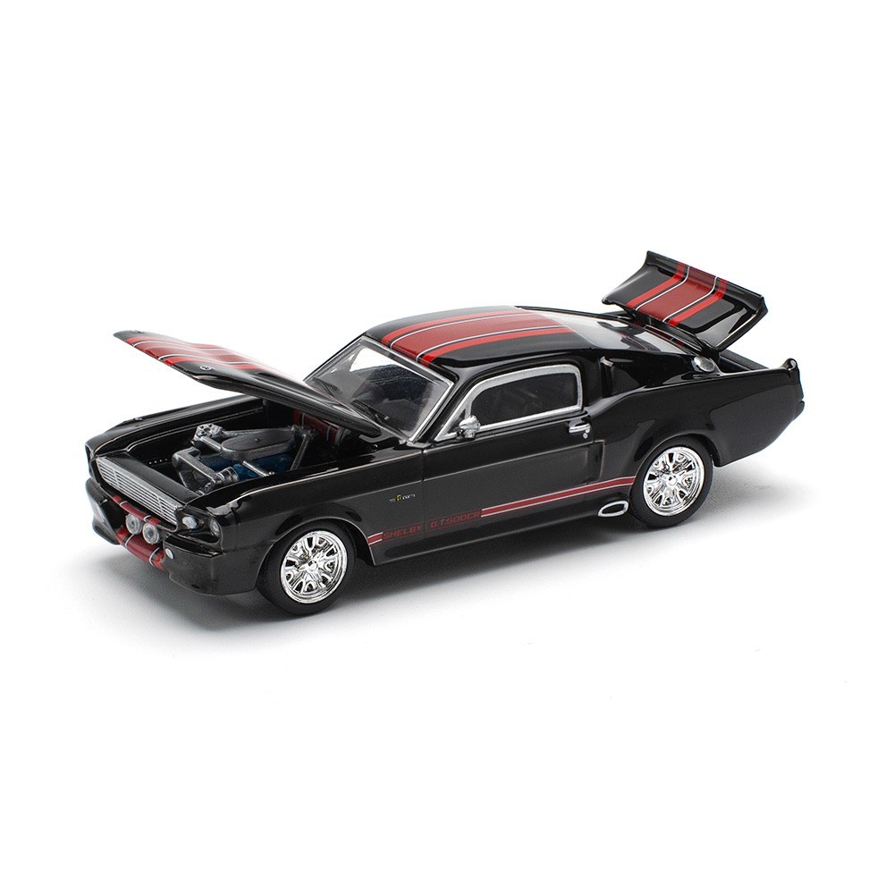 Pop Race 1:64 1967 Ford Shelby Mustang GT500 Dark Chrome Diecast