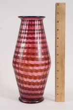 Antique Early 20thC Hand Blown Art Glass Vase, Polished Pontil Iridescent , NR