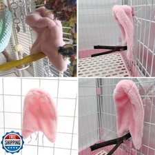 Corner Fleece Bird Blanket for Cage, Cozy Bird Bed Warmer Parrot House Cage H...