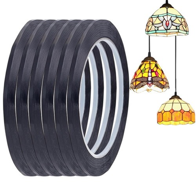 #ad 1296 FT 6 Rolls PET Stained Glass Lead Lines Thin Stained Glass Leading Strips B $28.99