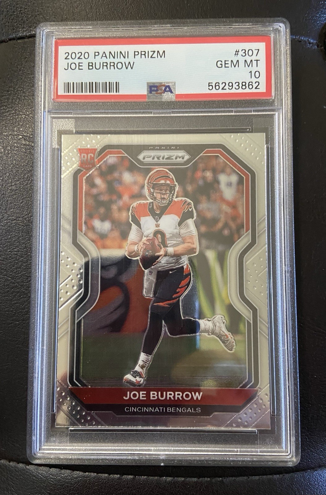 2020 Panini Prizm #307 Joe Burrow Rookie Card PSA 10 Cincinnati Bengals