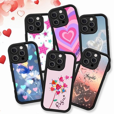 For iPhone 17e 16 15 14 13 Gorgeous Heart Custom Phone Case Shockproof TPU Cover