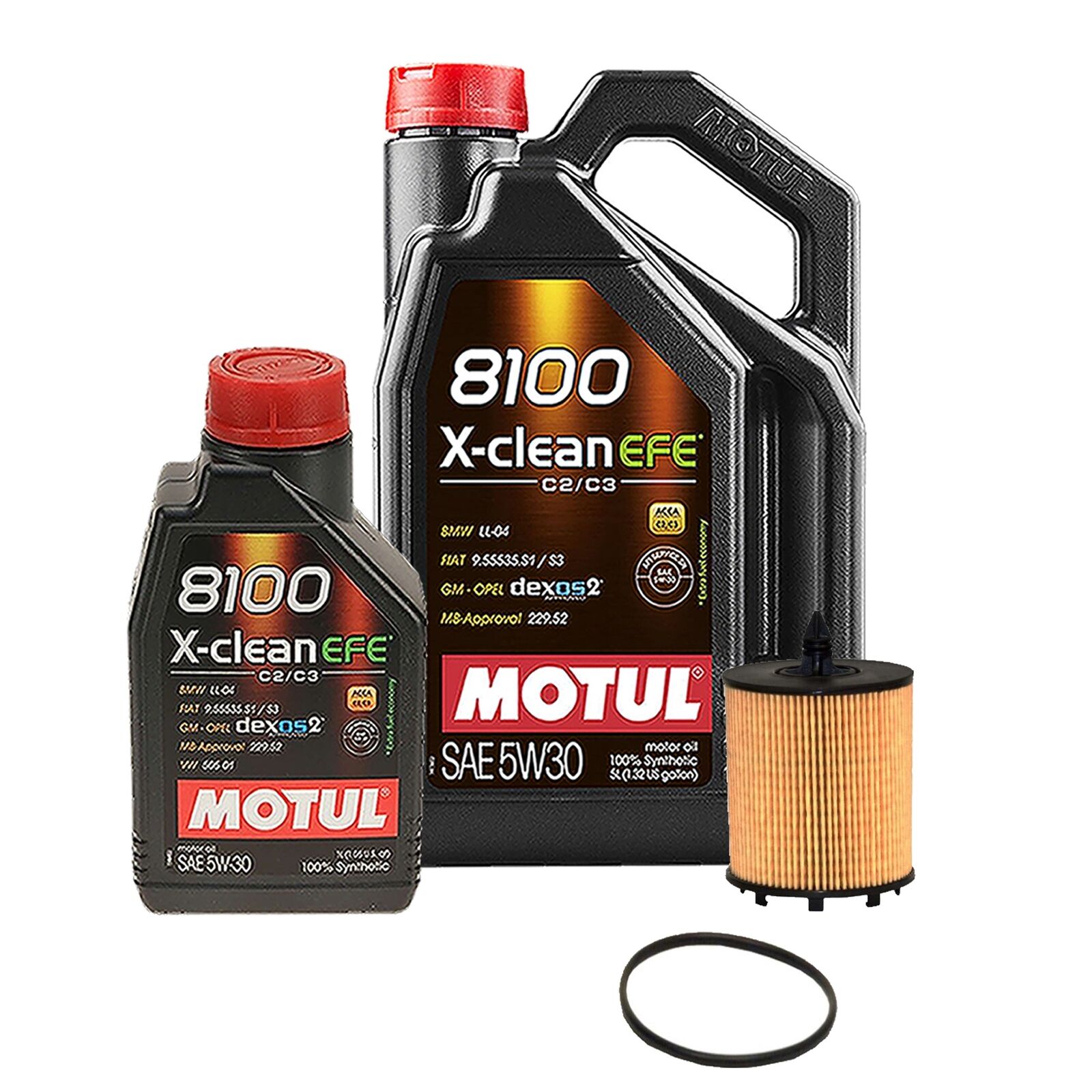 6L Motul 8100 X-CLEAN EFE 5W30 Wix Filter Oil Change Kit For GMC Chevy Buick L4