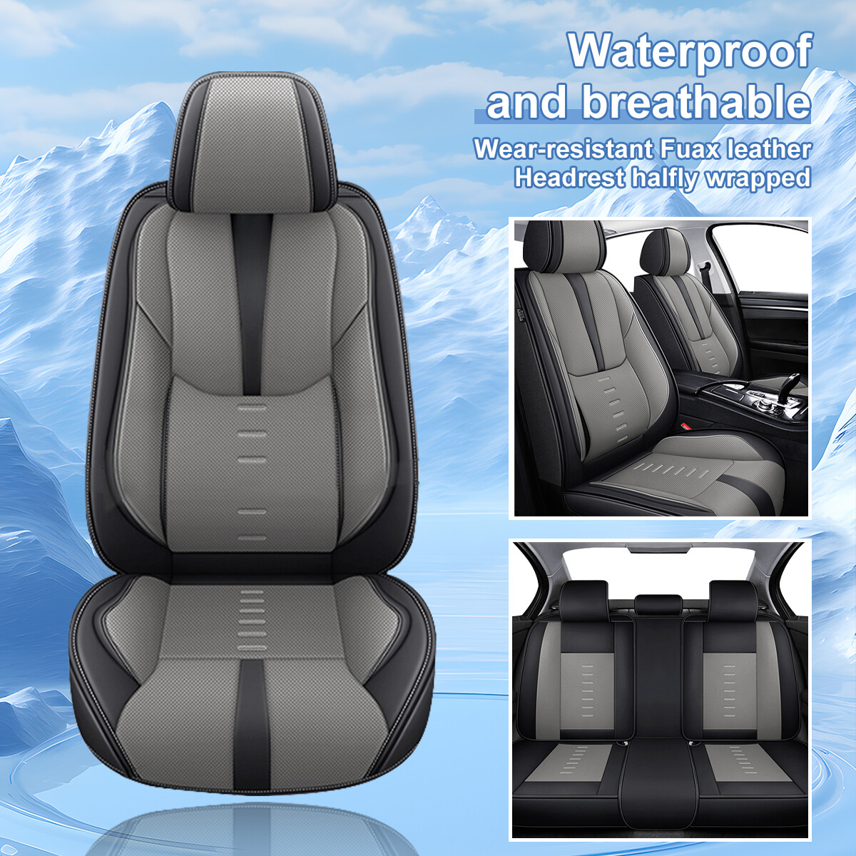 Car Seat Cover Front Rear Pu Leather Protector Pad For Jeep Liberty 2002-2012