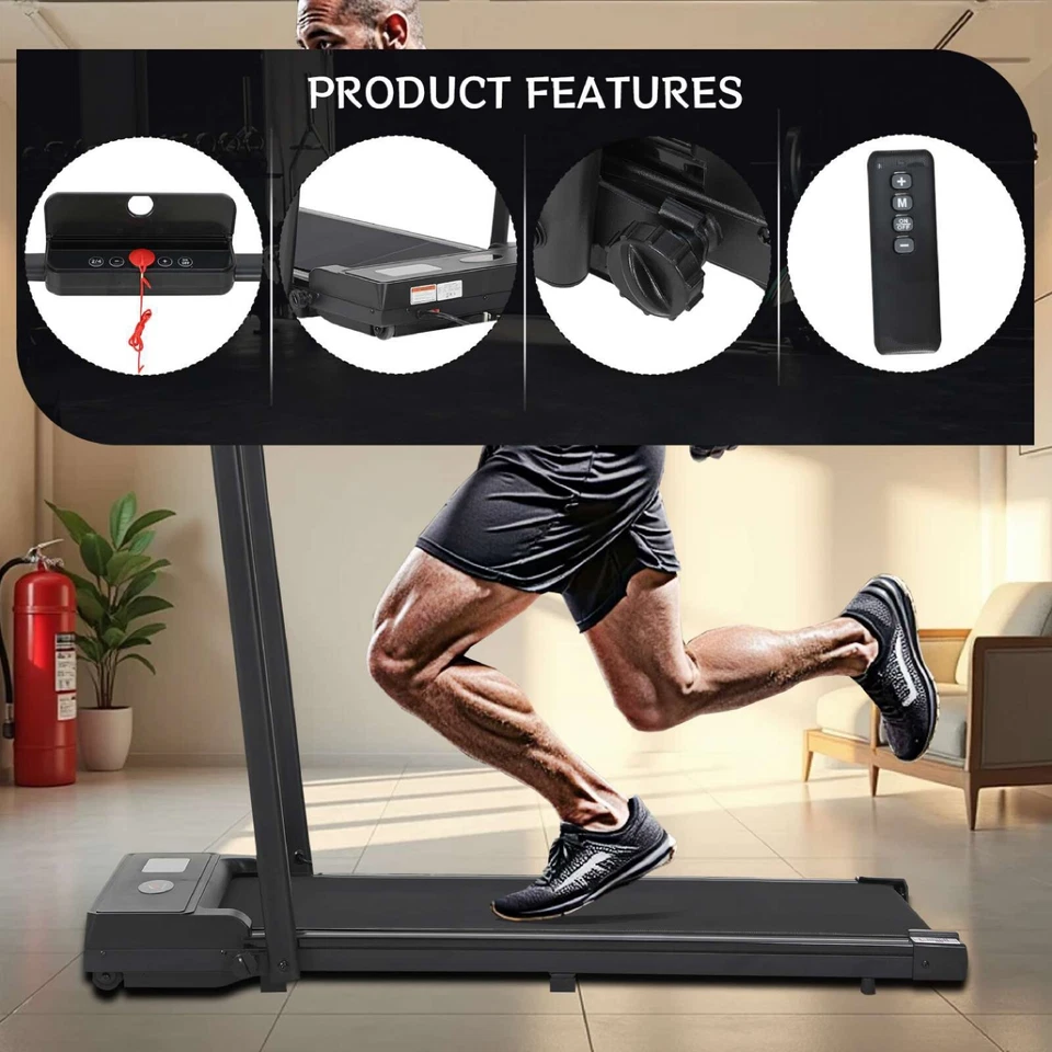 Underdesk Smart Walking Pad Treadmill with Emergency Stop Motorised Machine - Image 2 of 4