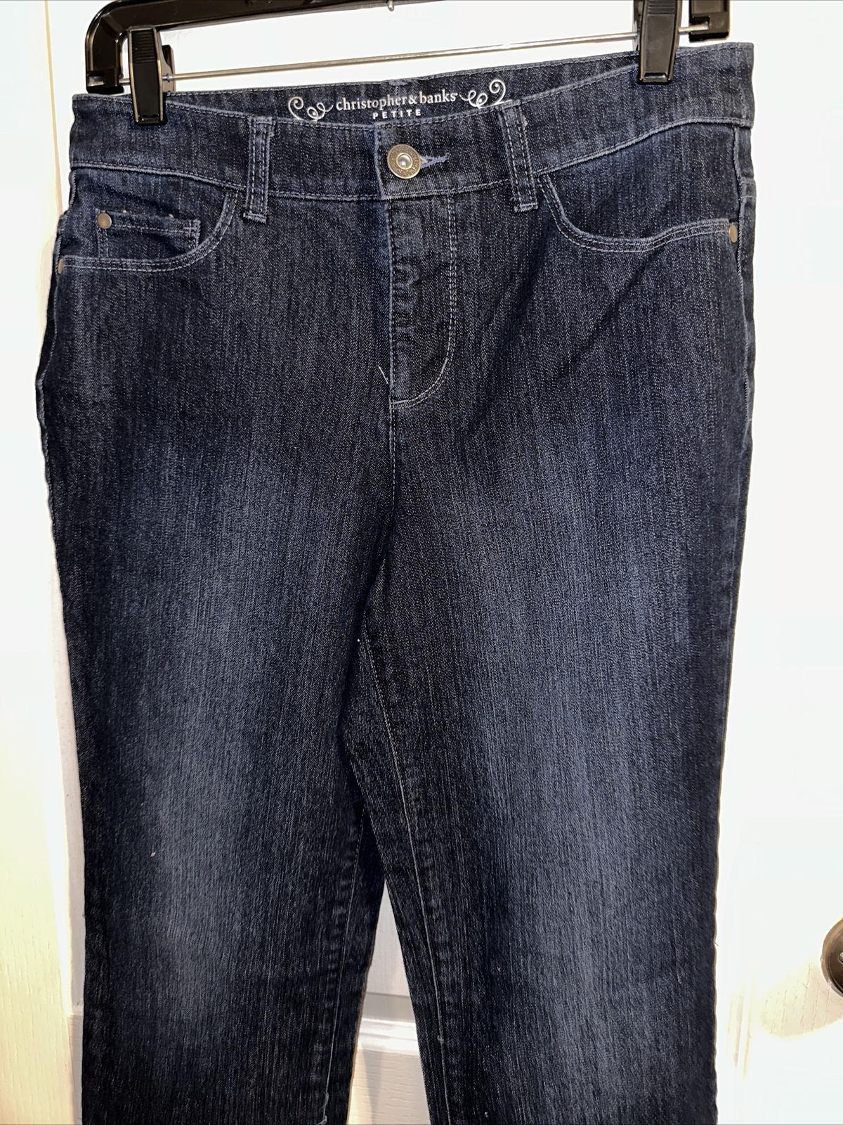 Christopher Banks Size 4P Solid Dark Blue 5-Pocke… - image 4