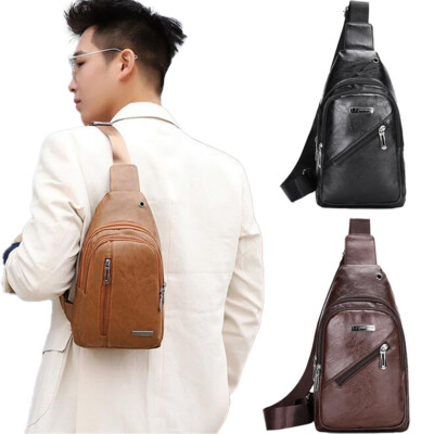 Men's Business Shoulder Crossbody Bag Outdoor Leisure Backpack Zipper Travel Bag