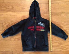 Vintage Disney size XS super cute zip front hooded jacket Navy Blue