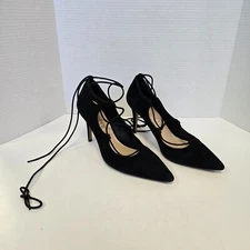 Sole Society High Heels Straps Leg Madeline 9.5 Black Suede Event Classy