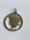 1923 Peace Silver Dollar Coin Cut-Out Pendant