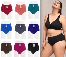 Women's 6 Pack High Waist Cool Feel Brief Underwear Panties S-5XL 348New