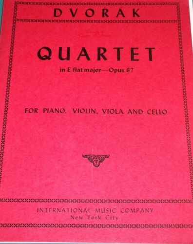 Dvorak Quartet E Flat Major Piano, Violin, Viola & Cello Sheet Music - 4 Parts