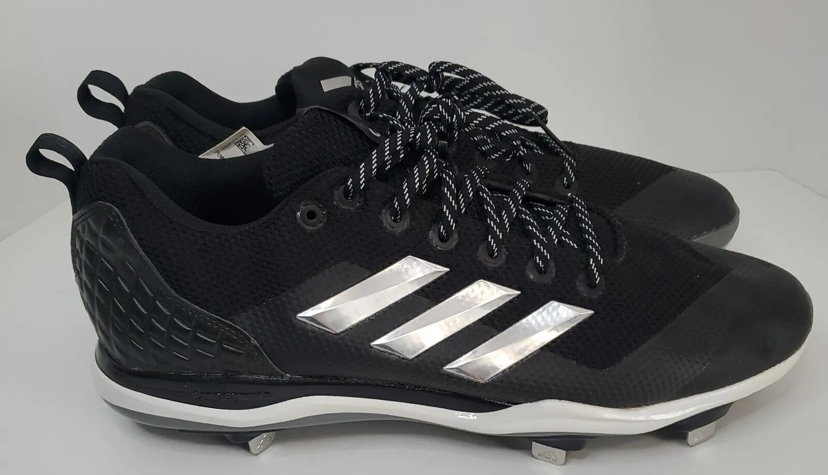 Adidas Power Alley 5 Size 9 Metal Baseball Cleats Core Black Metallic Silver New Adidas Power Alley 5 Men main image 2