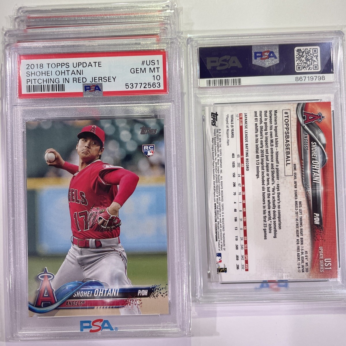 PSA10 GEM MINT 2018 Topps On Demand 大谷翔平 ルーキーカード RC No