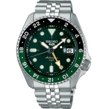 Seiko 5 Sports SSK035K1 Automatic GMT Stainless Steel Green Dial
