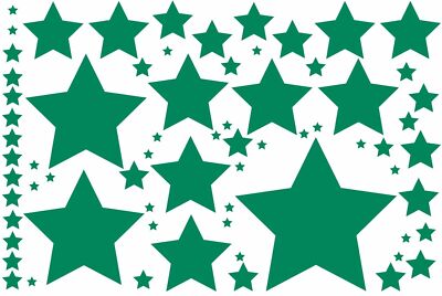 Rapid Vinyl 69 Random Various Sized Star Vinyl Decal Stickers Removable