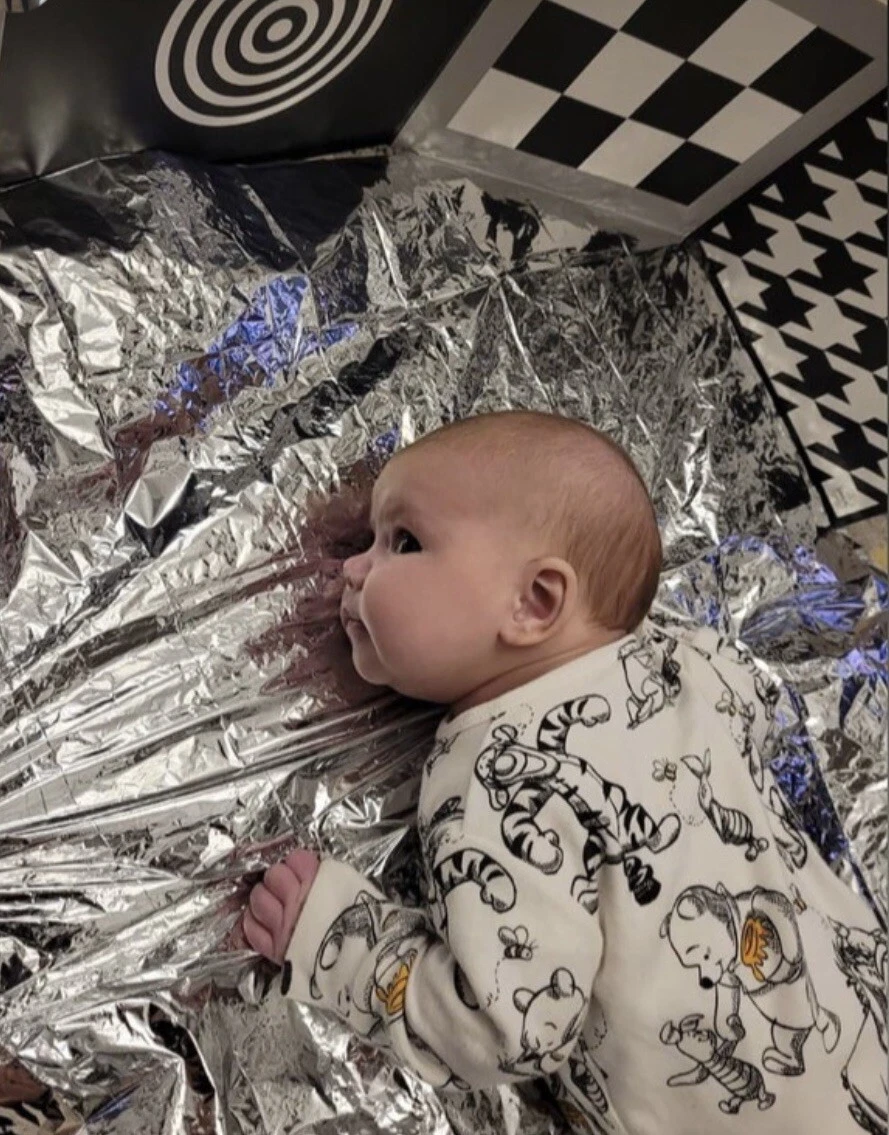 Silver foil blanket baby sensory new arrivals