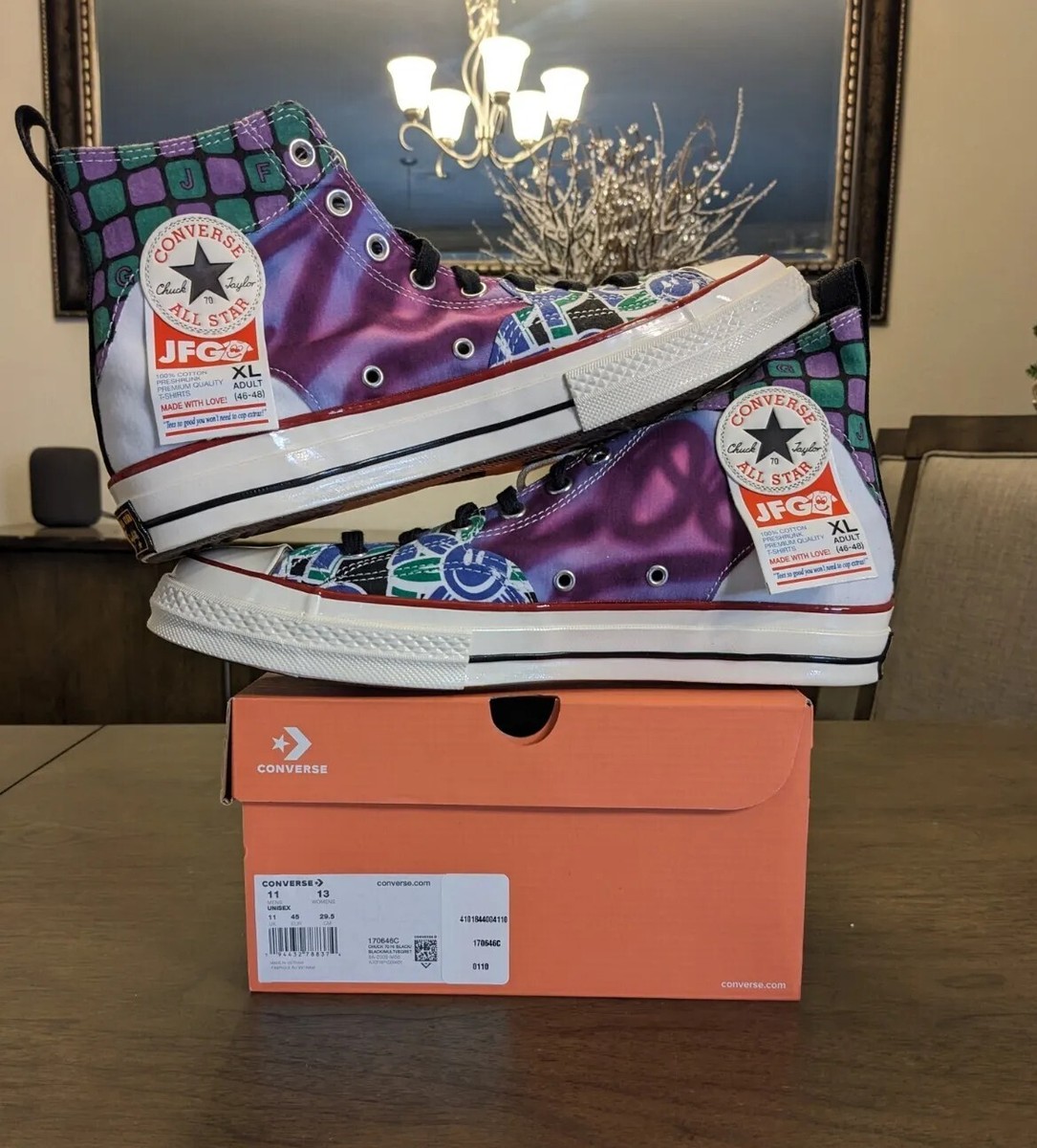 CONVERSE CHUCK 70 HIGH JOE FRESHGOODS MENS SZ 11 MULTI  display picture 2