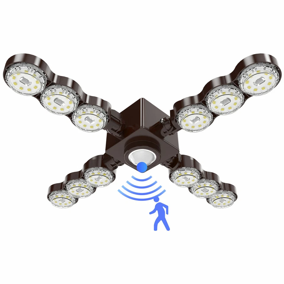 Sensor de movimiento de luz de garaje LED SANSI 6000LM 480W equivalente Luz brillante de almacén Foto 2 de 4