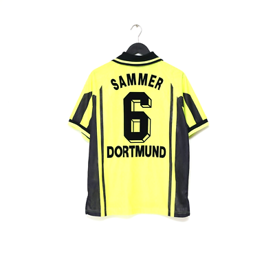 Dortmund 97 sammer ザマー  ユニフォーム NIKE 1996/97 SAMMER #6 Borussia Dortmund Vintage Nike Home Football