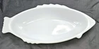 Vintage Midcentury Glassbake Milk Glass White Fish #J141  Serving Dish 18" USA