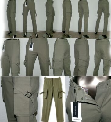 Lacoste HF 9532 00 7DV Cargo Jeans Retro Cargo Hose Stoff Pant 36 38 40 Olivier