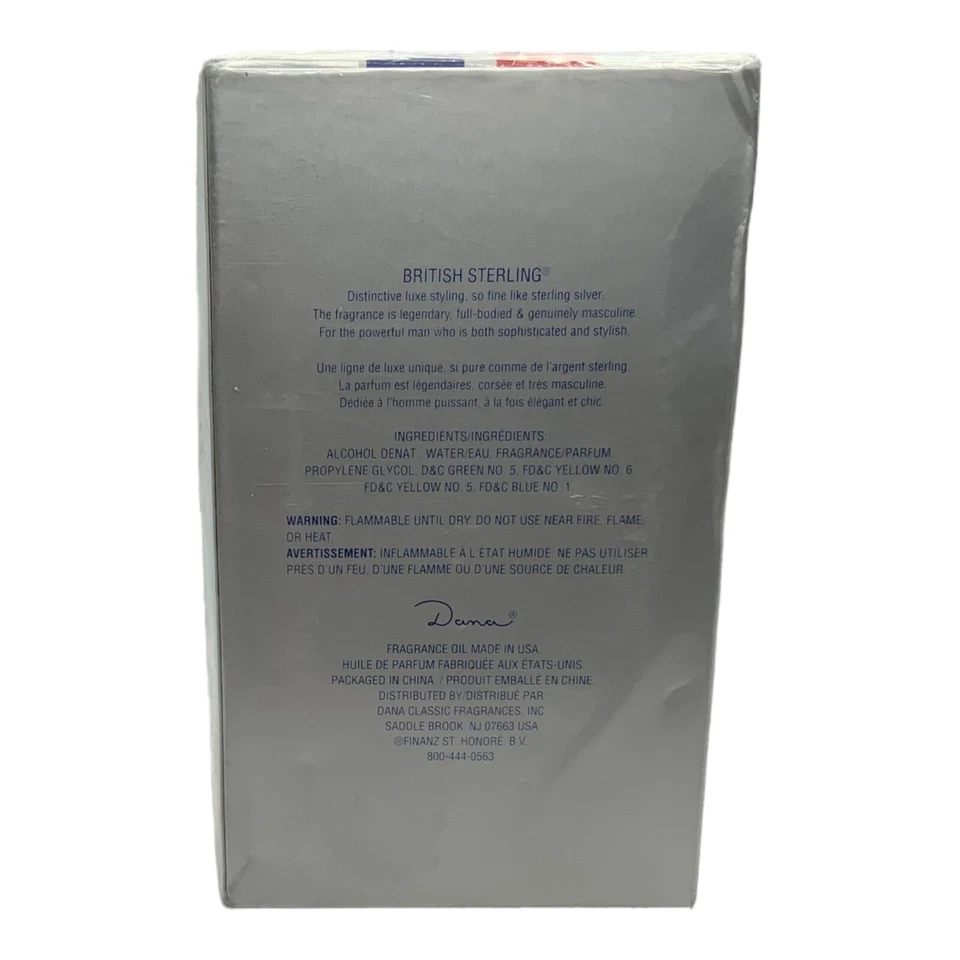Dana British Sterling After Shave 3,8 OZ 112 ml Splash Hombres Sellado Antigua Fórmula Foto 3 de 4