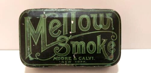 Antique Mellow Cut Plug Smoke Tobacco, Moore & Calvi, NY , Empty Tin
