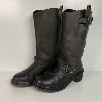 Dr. Martens Rowena Harness Boots | Chunky | Slouch | 7 UK | Women s 9 US