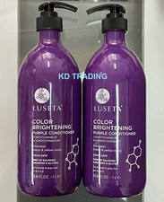  2-Pk LUSETA  COLOR BRIGHTENING PURPLE Detangle CONDITIONER Blonde  Gray Hair