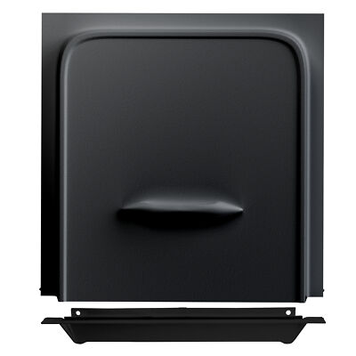 Leisure Coachworks 12'' Black RV Screen Door Slider Panel and Handle/Stop Trailer