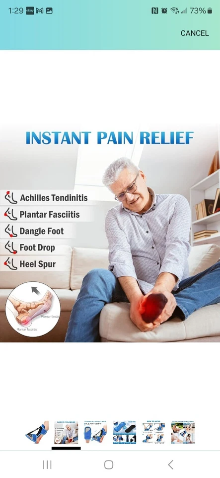 NEW Plantar Fasciitis Night Splint Foot Drop Ankle Brace Support Pain Relief!!! - Image 4 of 4