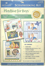 HALLMARK SCRAPBOOKING KIT PLAYTIME FOR BOYS - PHOTO SAFE - BRAND NEW SEALED