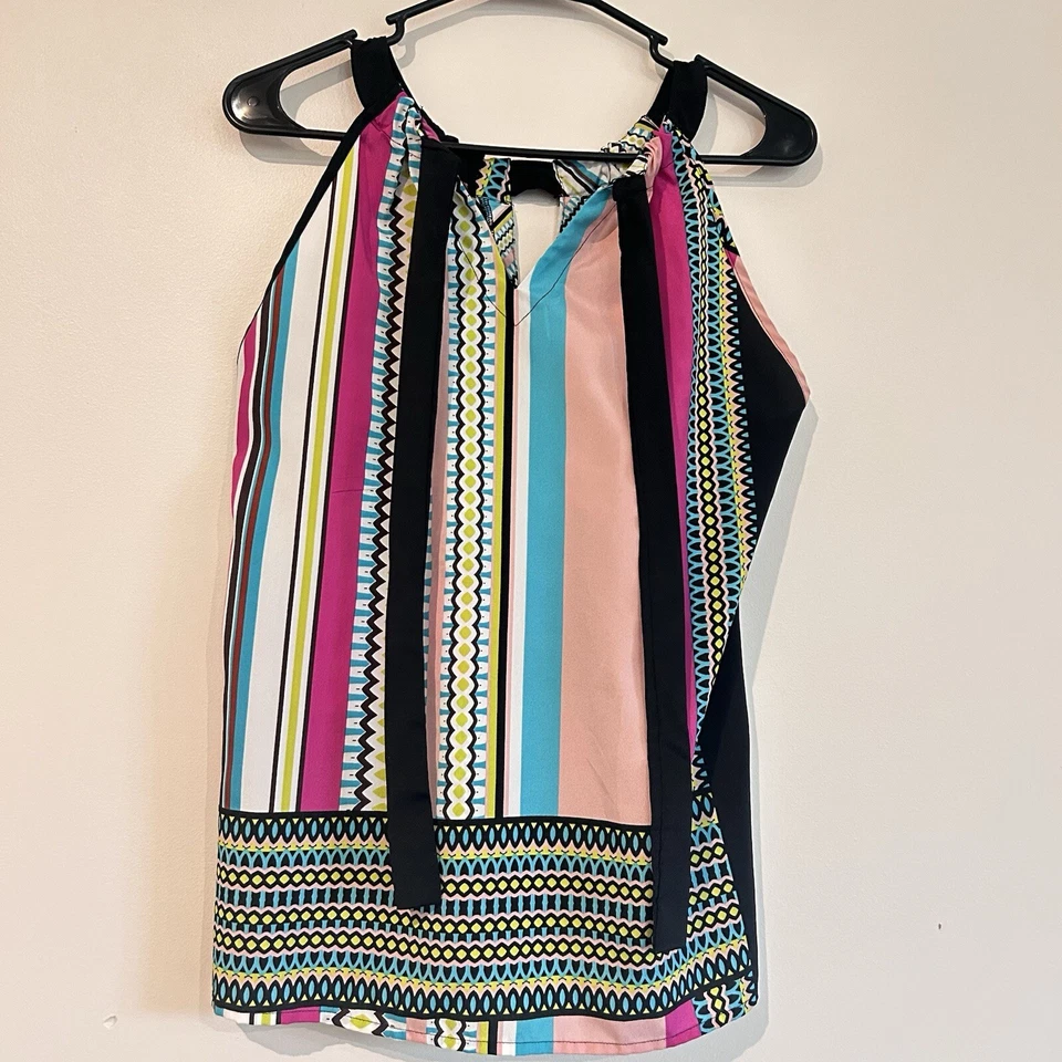 复古 Y2K 限量吊带上衣 尺寸 Med 棕色 弹力 领 童话节 波西米亚 — 第 3/4 张图片