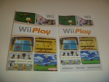 Nintendo Wii Play Manual Instruction Booklet and Artwork Lot Of 3 NO GAME/ CASE