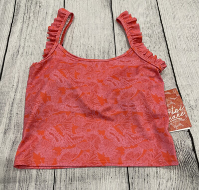 Kortni Jeane Swimsuit Flutter Top Butterflies Pink Small O9
