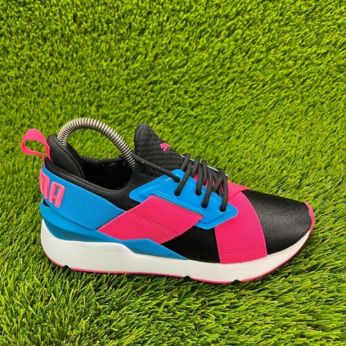 Puma Muse PS Girls Size 5C Black White Pink Athletic Running Shoes Sneakers Puma Muse PS Girls Size 5C Black White Pink Athletic Running Shoes Sneakers