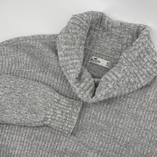 Hollister Grey Marl Ribbed Turtleneck Cropped Sweater XS